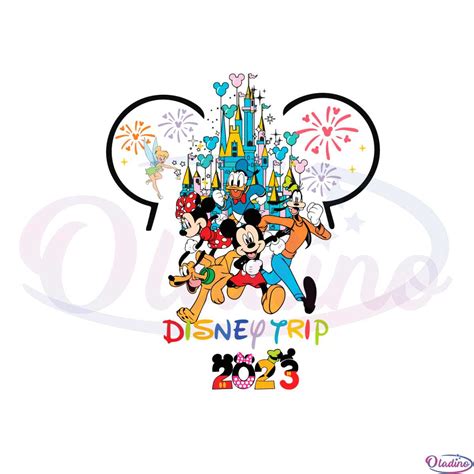 Disney Family Trip 2023 Disney Mickey And Minnie Head 2023 Svg