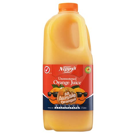 Orange Juice Unsweetened 2Lt - Nippy's