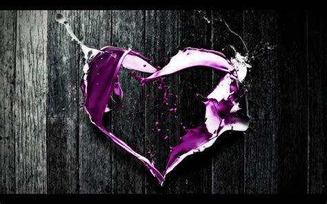 Purple Heart Abstract Art HD Wallpaper | Love Wallpapers | Romantic Wallpapers - Stock Photos ...