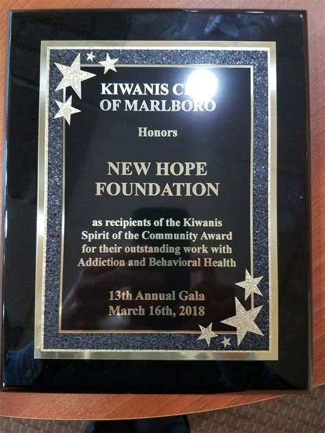 Kiwanis Club Honors New Hope Inetgrated Behavioral Health Care