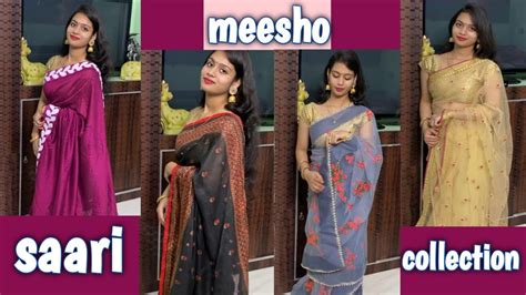 HUGE MEESHO SAREE COLLECTION - YouTube