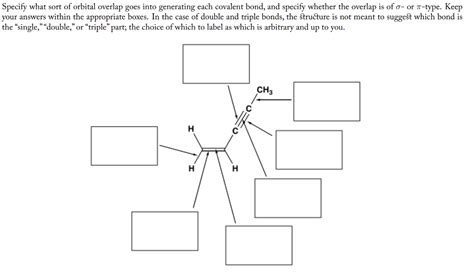 Specify what sort of orbital overlap goes into | Chegg.com