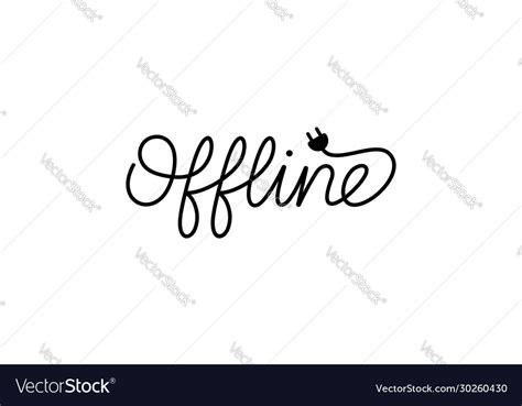 Wordmark logo for offline logo design concept Vector Image