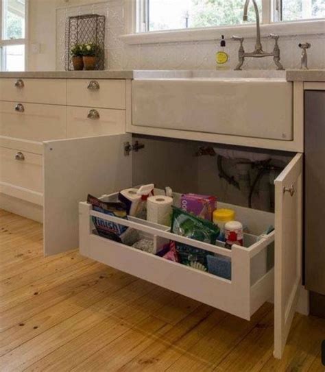 Pull-out drawer under sink | Kitchen renovation, Kitchen cabinet styles, Diy kitchen storage