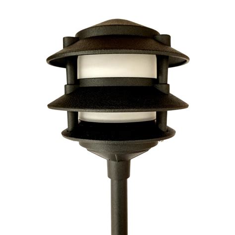 Best Pro Lighting Low Voltage Black Outdoor Landscape 3-Tier Pagoda ...