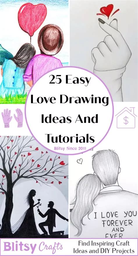 25 Easy Love Drawing Ideas – How to Draw the Love | Easy love drawings ...