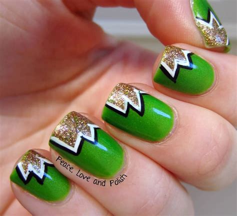 75 Most Beautiful Green And Gold Nail Art Design Ideas | Gold nail art ...