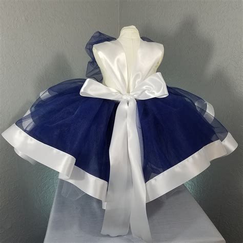 Blue Girl Tutu Free USA Shipping Navy Tutu Skirt White | Etsy