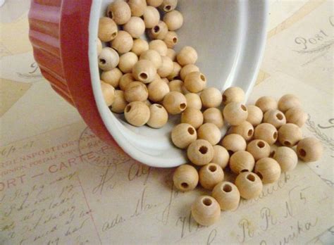 10mm Round Wooden Beads Natural - Etsy