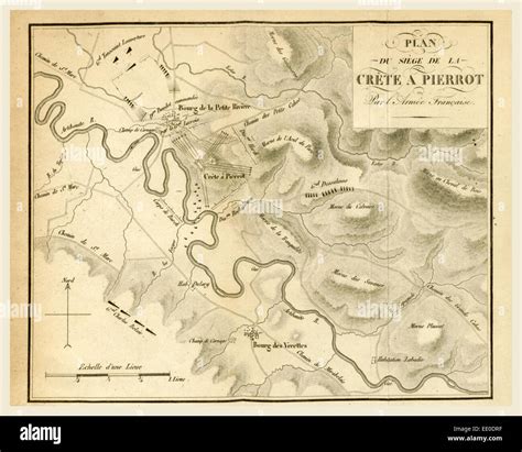 Plan, map the battle of Crete a Pierrot by the French army Stock Photo, Royalty Free Image ...