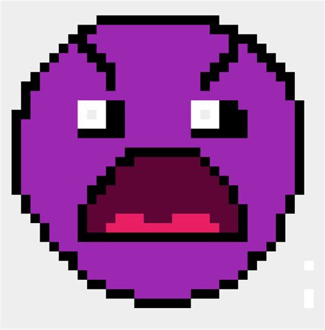 Geometry Dash Insane Difficulty Face - Planet Pixel Art Png, Cliparts ...