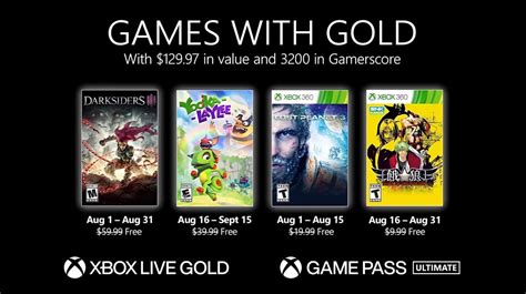 Here are the free games from Xbox Games with Gold in August 2021