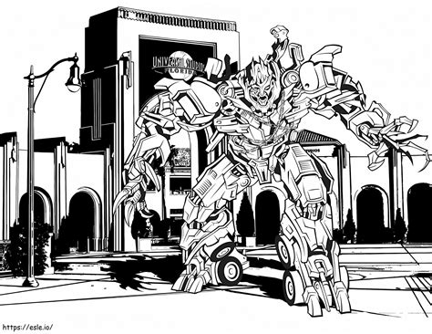 Megatron Transformers coloring page