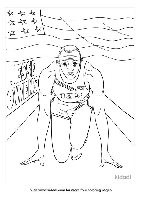 23+ Jesse Owens Coloring Page - Sirebat