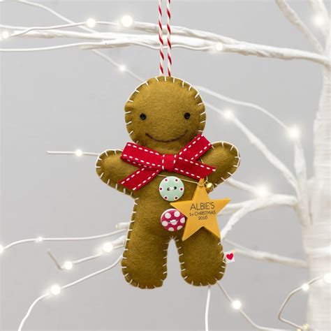 personalised gingerbread man decoration by miss shelly designs ...