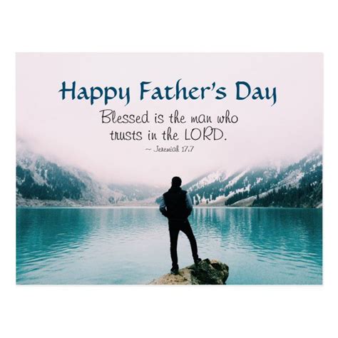 Inspirational Bible Verse Father's Day, Mountains Postcard | Zazzle ...