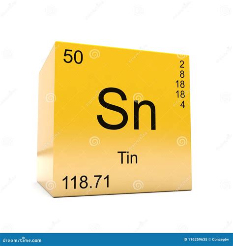 Tin Chemical Element Symbol from Periodic Table Stock Illustration - Illustration of table ...