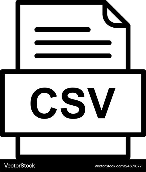 Csv file document icon Royalty Free Vector Image