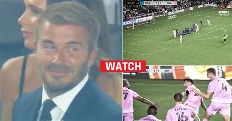 WATCH: David Beckham left in tears after Messi’s last minute free kick ...