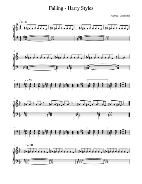 Falling - Harry Styles (piano accompaniment) Sheet music for Piano (Solo) Easy | Musescore.com