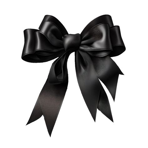 black silk ribbons and bow isolated 22507068 PNG