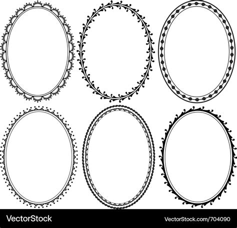 Ornate oval border Royalty Free Vector Image - VectorStock