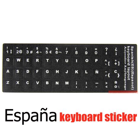 Spain Spanish layout keyboard sticker-in Replacement Keyboards from Computer & Office on ...