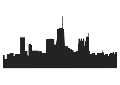 Chicago Skyline Outline Vector at Vectorified.com | Collection of ...