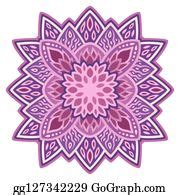 66 Clip Art With Isolated Purple Floral Pattern Clip Art | Royalty Free - GoGraph