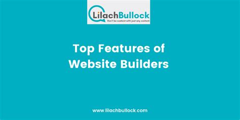 Top Features of Website Builders