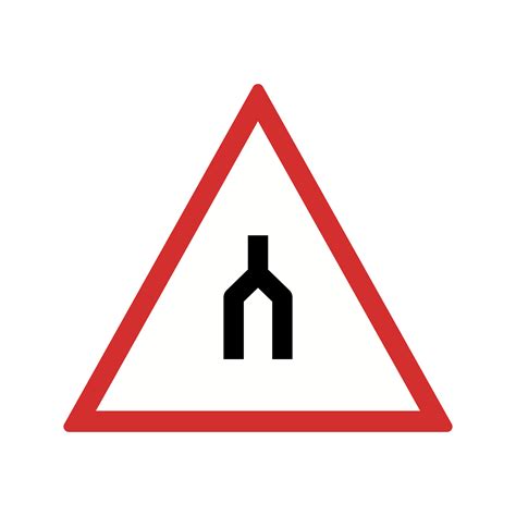 Vector Dual carriageway ends Road Sign Icon 424933 Vector Art at Vecteezy