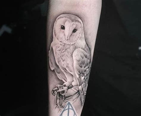 Barn Owl Tattoo Wrist