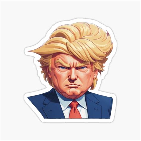 "Anime Donald Trump" Sticker for Sale by DesignedForFun | Redbubble