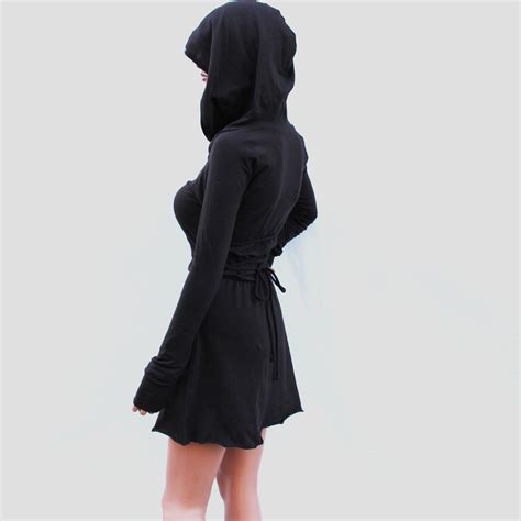 Dress / Hoodie Dress / Hooded Dress / Brown Hoodie Dress / - Etsy