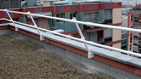 Rooftop Parapet Safety Railing - Flexible Lifeline Systems