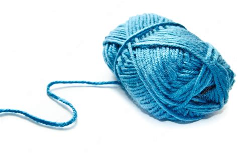 Premium Photo | Blue yarn