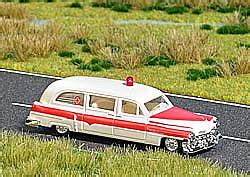 Cadillac Station Wagon Ambulance with red blinking light HO Scale Model ...