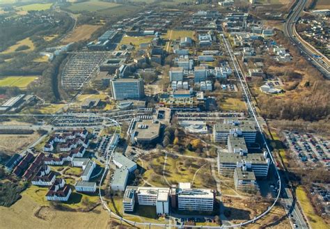 Luftaufnahme Dortmund - Campus- Gebäude der Fachhochschule Dortmund und ...