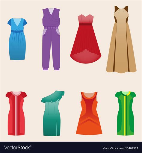 Women different purposes elegant garments Vector Image