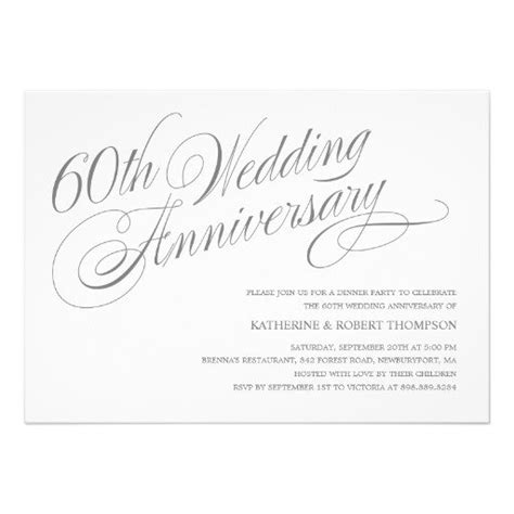 60th Wedding Anniversary Invitation Templates