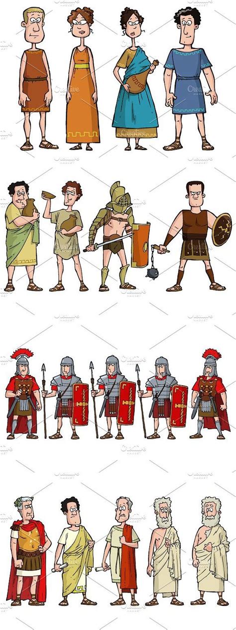 Ancient Roman characters | Roman characters, Ancient romans, Character ...