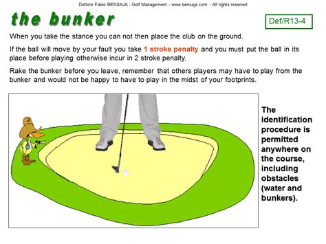 20 - the golf bunker - FREE Golf Rules Illustrated by Fabio BENSAJA