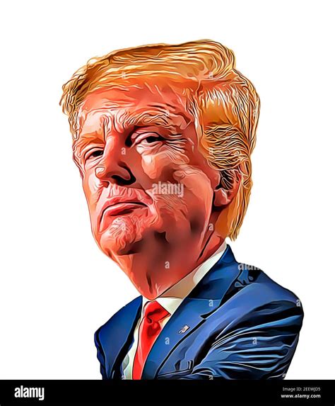 Donald Trump Cartoon Color Stock Photo - Alamy