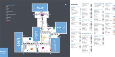 Edison Mall Inside Map - Mammoth Mountain Trail Map