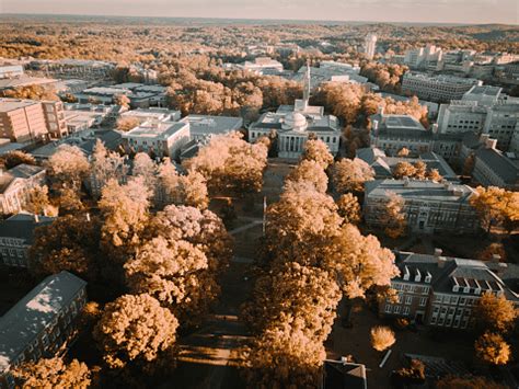 Aerial Shot Of Unc Campus Stock Photo - Download Image Now - iStock