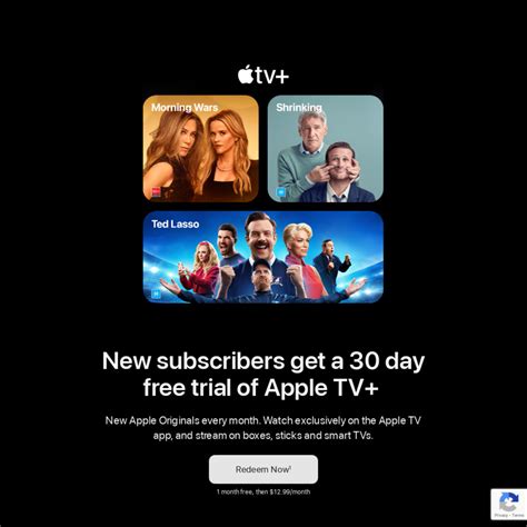 1 Month Free Apple TV+ (For New and Eligible Returning Subscribers Only, Payment Card ...