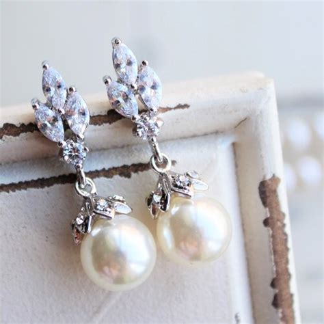 Pearl Drop Earrings Vintage Style Earringsdrop Pearlvintage - Etsy