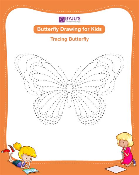 Butterfly Drawing for Kids | Free Easy Butterfly Drawing for Kids