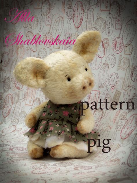 Pig pattern teddy piggy 12cm PDF pattern pig PDF teddy bear | Etsy