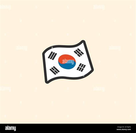 South Korea flag vector isolated illustration. South Korea flag icon ...